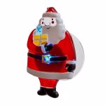 Mos Craciun 3D cu Ventuza si Iluminat cu Baterii