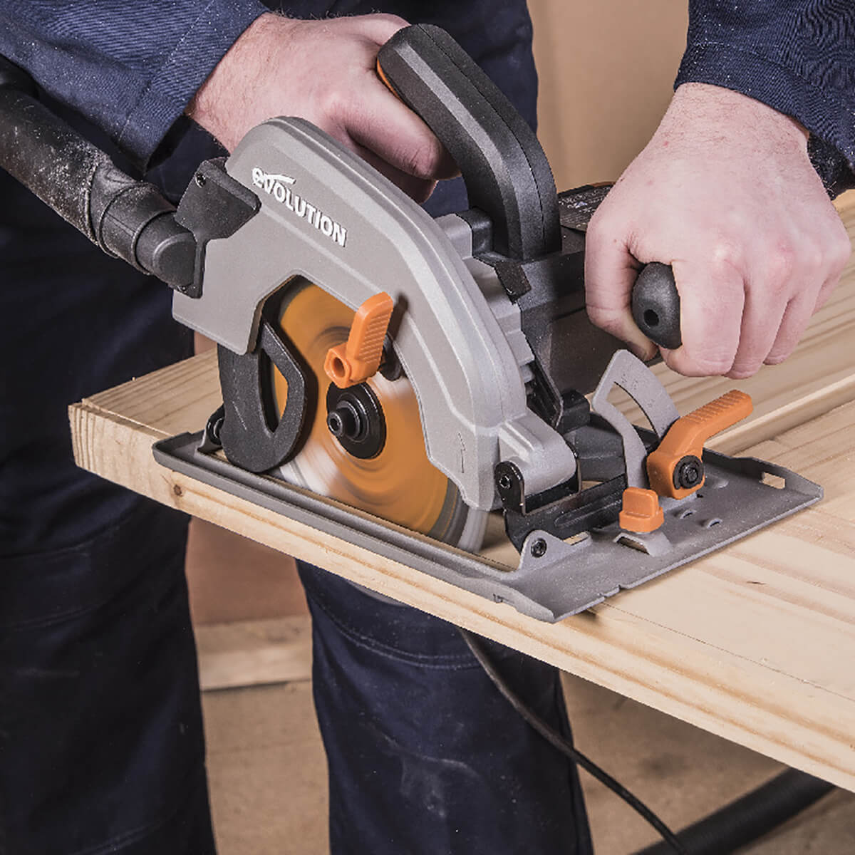 images Ferastrau Circular cu Fir 185mm 1200W Evolution