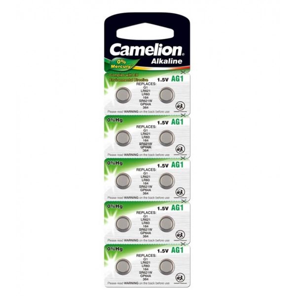 Baterii Alcaline Camelion AG1 (LR60) - blister de 10 buc