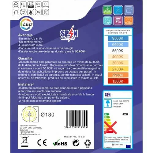 electro led Modul Led Pentru Aplica Fi180 28W 4000K