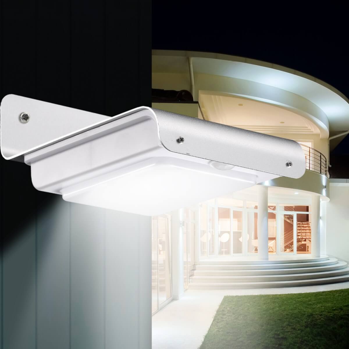 images Lampa de Perete cu Panou Solar cu Senzor Miscare