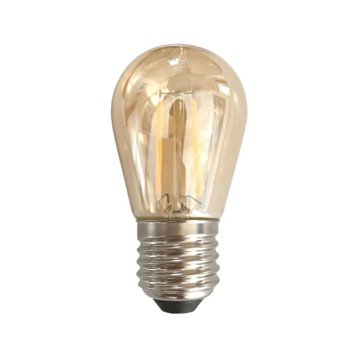 images Bec LED Filament Amber E27 2W 200LM 2500K ST45 - imagine 1