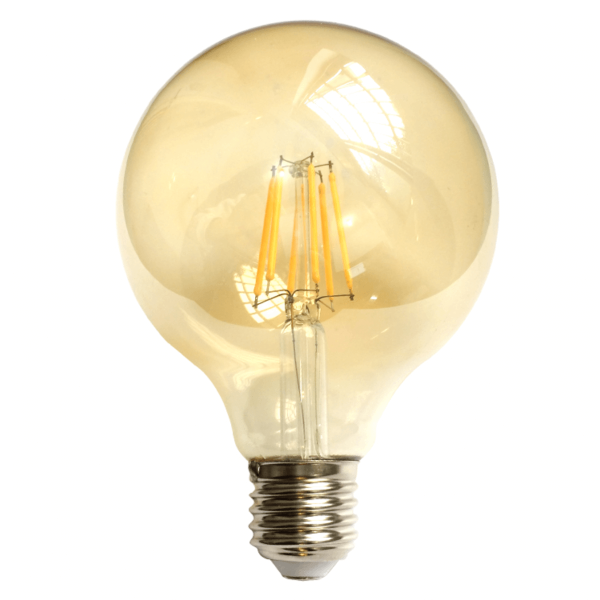 Bec LED Filament Amber E27 8W 800LM 2500K G125