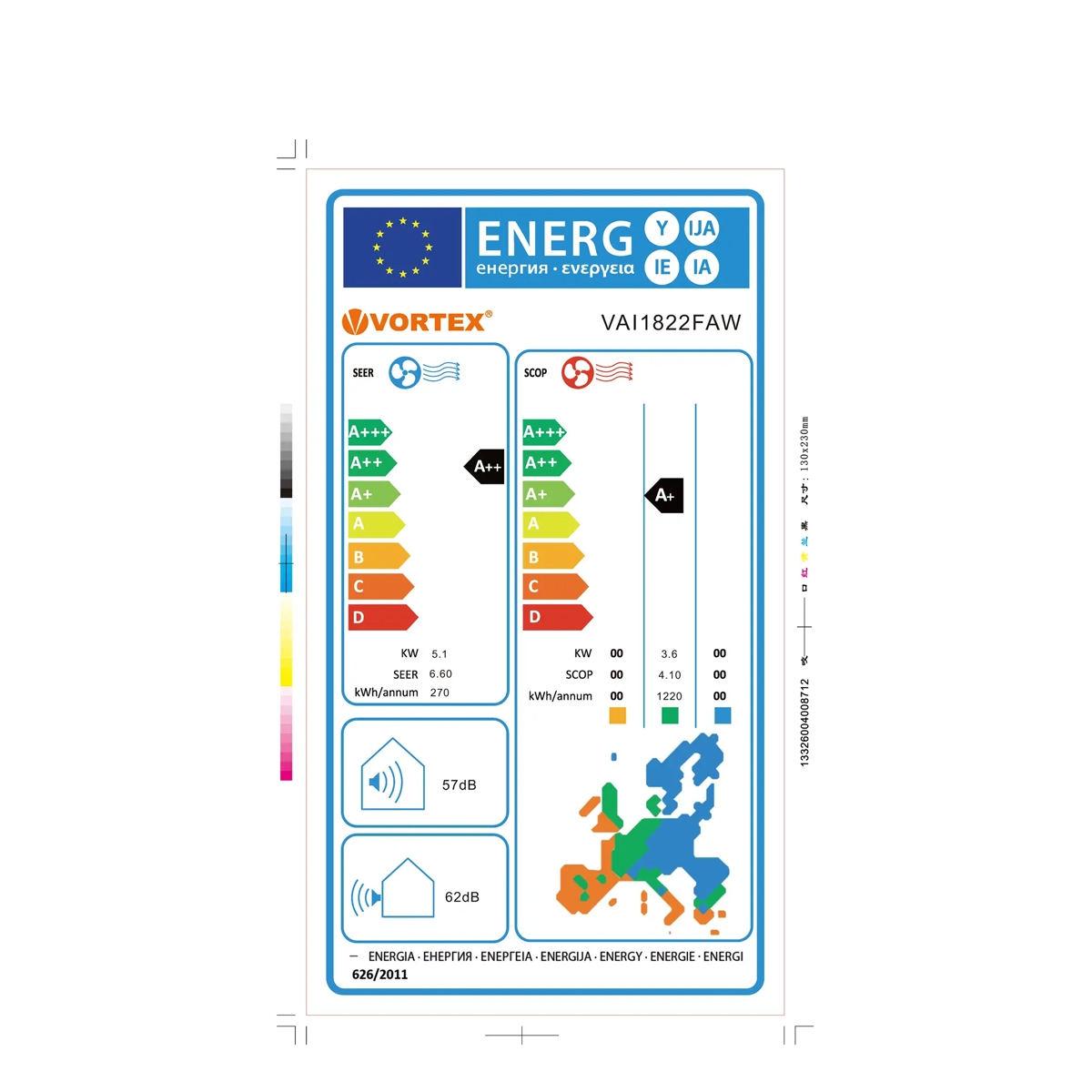 vort18003 Aer Conditionat cu Wi-Fi 12000 BTU