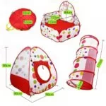 Centru de joaca 3 in 1 pentru copii - Cort, Tunel, Tarc - imagine 2