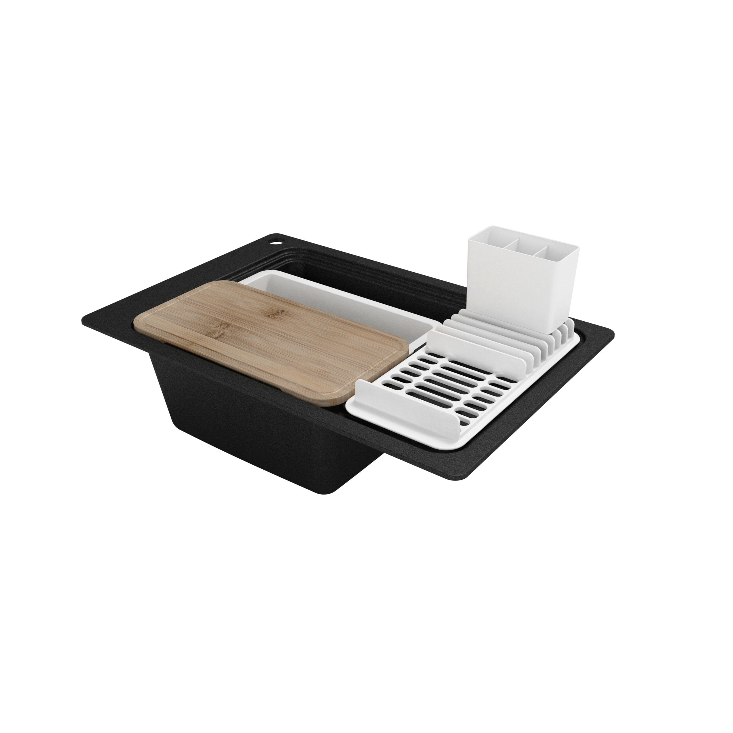 Chiuveta din cuart compozit GoodHome Romesco, 77.3 x 51.6 x 23.4 cm, 1 cuva Chiuveta din cuart compozit GoodHome Romesco, 77.3 x 51.6 x 23.4 cm, 1 cuva