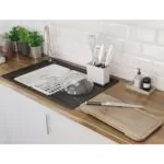 Chiuveta din cuart compozit GoodHome Romesco, 77.3 x 51.6 x 23.4 cm, 1 cuva