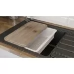 Chiuveta din cuart compozit GoodHome Romesco, 77.3 x 51.6 x 23.4 cm, 1 cuva