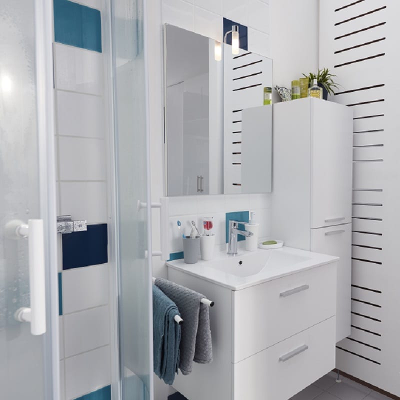 Baza mobilier suspendat cu Lavoar ceramic si oglinda cu iluminare GoodHome Slapton 60 cm, alb Baza mobilier suspendat cu Lavoar ceramic si oglinda cu iluminare GoodHome Slapton 60 cm, alb