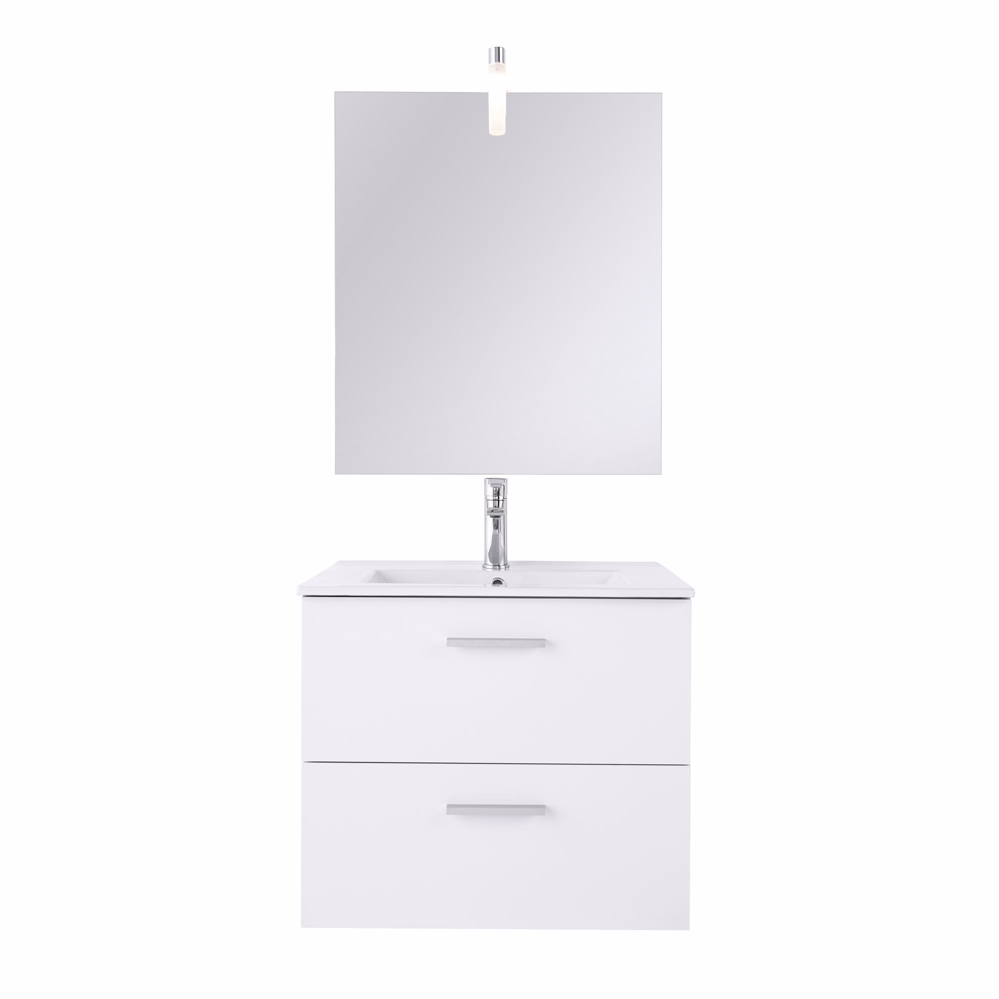 Baza mobilier suspendat cu Lavoar ceramic si oglinda cu iluminare GoodHome Slapton 60 cm, alb Baza mobilier suspendat cu Lavoar ceramic si oglinda cu iluminare GoodHome Slapton 60 cm, alb