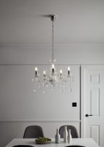 Candelabru lumanare GoodHome Gacruz, transparent, surse 5 x (E14), IP20