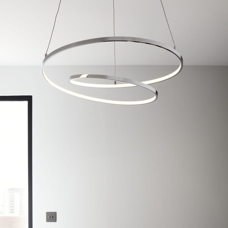 Pendul GoodHome Pegmati, argintiu, lumina calda 3000 K, IP20 Pendul GoodHome Pegmati, argintiu, lumina calda 3000 K, IP20