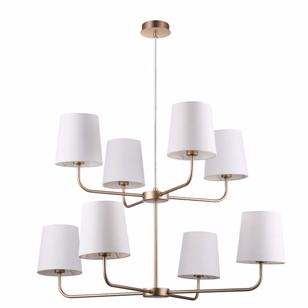 Lustra Pendul GoodHome Arrioph, auriu, surse 8 x (E14), IP20