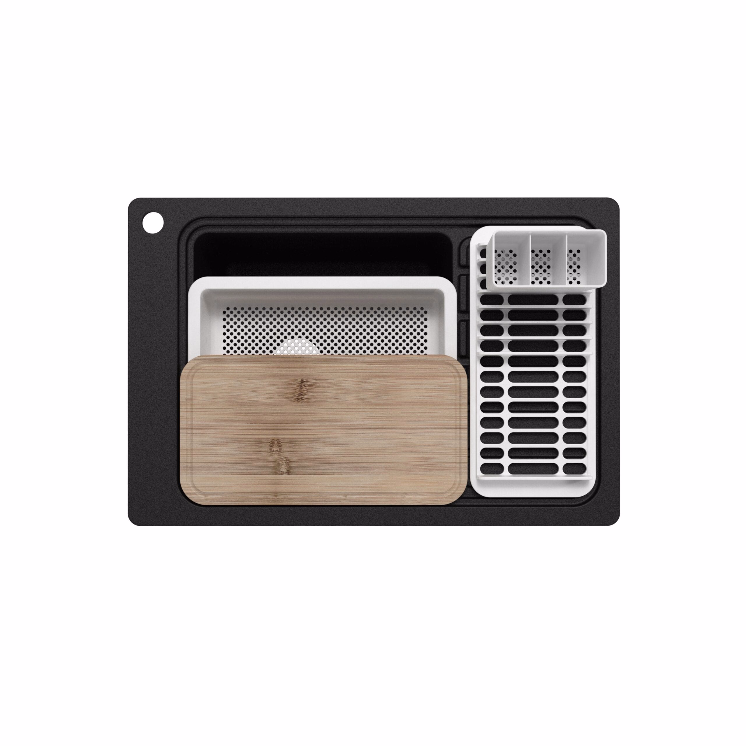 Chiuveta din cuart compozit GoodHome Romesco, 77.3 x 51.6 x 23.4 cm, 1 cuva Chiuveta din cuart compozit GoodHome Romesco, 77.3 x 51.6 x 23.4 cm, 1 cuva