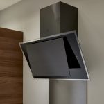 Hota decorativa Bamia, control prin gesturi, sticla neagra, 149 W, A++, 900 x 1130 x 380 mm