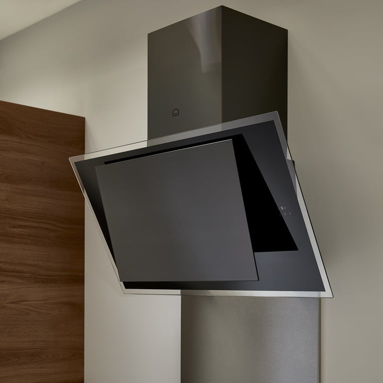 Hota decorativa Bamia, control prin gesturi, sticla neagra, 149 W, A++, 900 x 1130 x 380 mm Hota decorativa Bamia, control prin gesturi, sticla neagra, 149 W, A++, 900 x 1130 x 380 mm