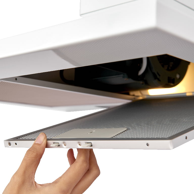Hota din otel inoxidabil, 60 cm, culoare alb, clasa energetica C Hota din otel inoxidabil, 60 cm, culoare alb, clasa energetica C