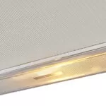 Hota din otel si sticla curbata, 90 cm, clasa energetica C