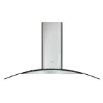 Hota din otel si sticla curbata, 90 cm, clasa energetica C