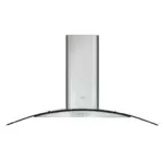 Hota din otel si sticla curbata, 90 cm, clasa energetica C