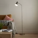 Lampadar argintiu flexibil, E27, IP 20