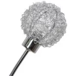 Lampadar argintiu din metal cu efect cromat lucios, 3 x G9, IP20, 40W