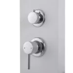 Panel de dus, alb, aluminiu