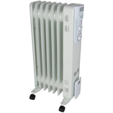 Radiator cu ulei, 6 elementi, putere 1500 W, alb