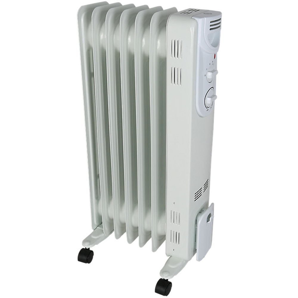 Radiator cu ulei, 6 elementi, putere 1500 W, alb