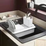 Baterie bucatarie GoodHome Edulis, cartus ceramic 35 mm, efect grafit mat, design modern