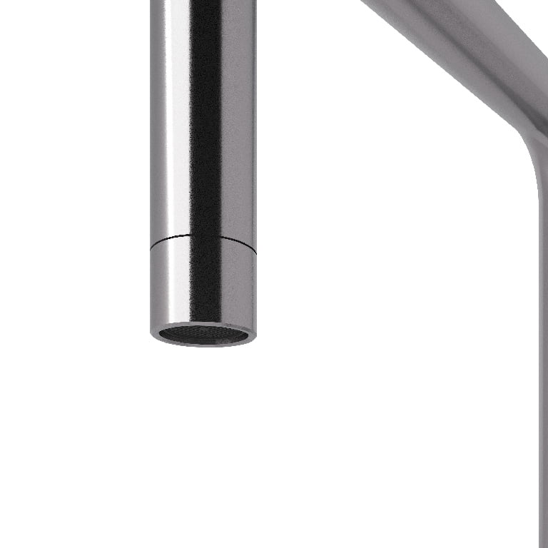 baterie-buc-kamut-inox-later-3604 Baterie bucatarie GoodHome Kamut, efect inox, monocomanda, cartus ceramic 35 mm