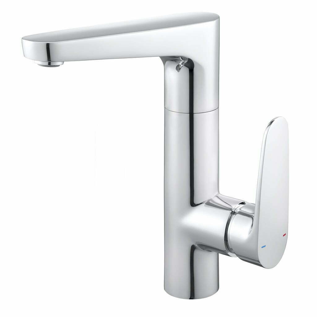 HyperFocal: 0 Baterie lavoar GoodHome Cavally L cu pivotare, cartus ceramic 35 mm, monocomanda, design modern