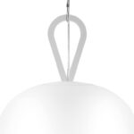 Pendul GLS GoodHome Armanty, alb, efect cromat, 1xE27