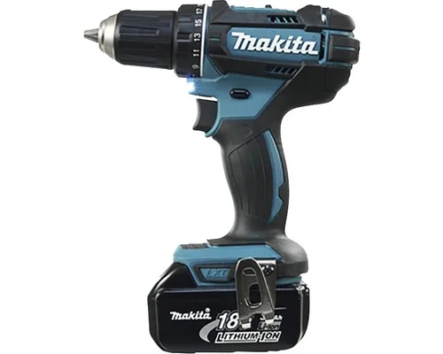 Masina de gaurit si insurubat Makita, acumulator, cu percutie, 2 acumulatori, 62 Nm