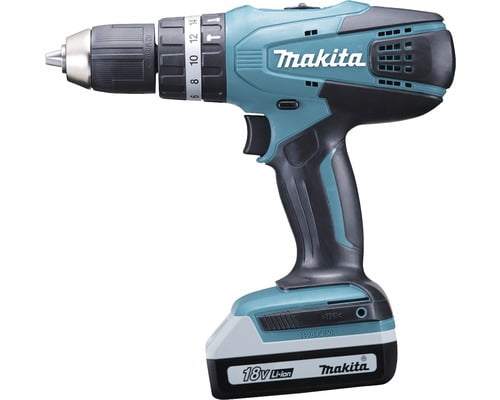 Masina de gaurit si insurubat Makita, acumulator, cu percutie, 2 acumulatori