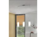 Lustra EGLO Troy3, 3xE27, ajustabil, sticla satinata, design modern
