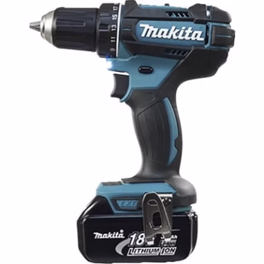 Masina de gaurit si insurubat Makita, acumulator, cu percutie, 2 acumulatori, 62 Nm