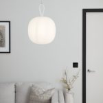 Pendul GLS GoodHome Armanty, alb, efect cromat, 1xE27