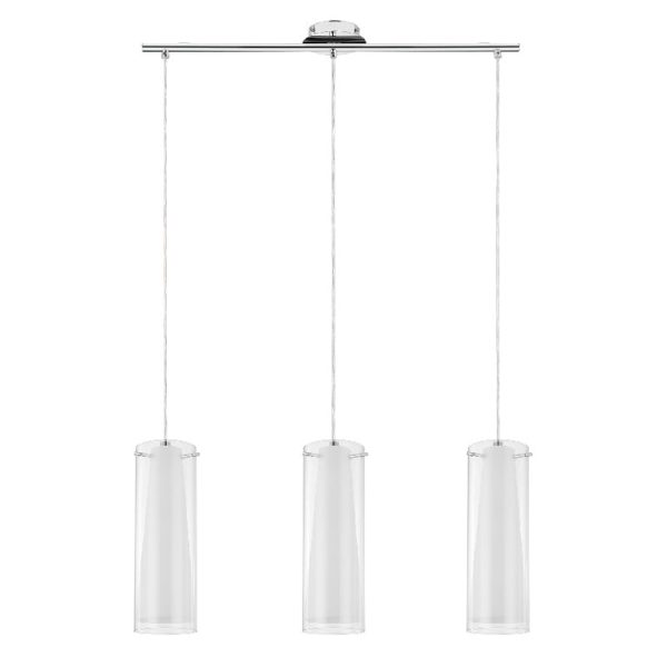 Pendul GLS GoodHome Dimonika, alb, 3xE27, efect cromat