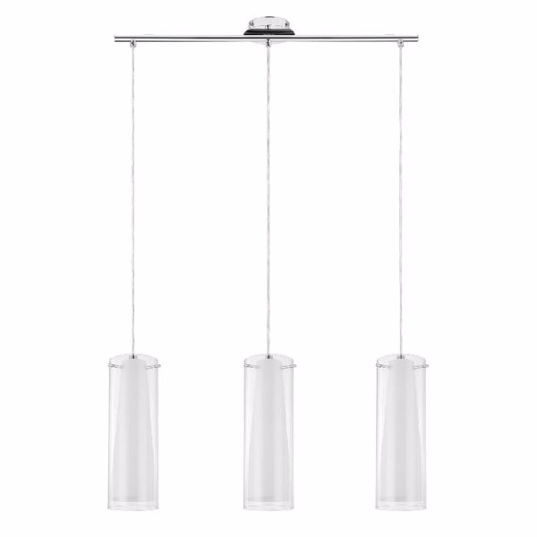 Pendul GLS GoodHome Dimonika, alb, 3xE27, efect cromat