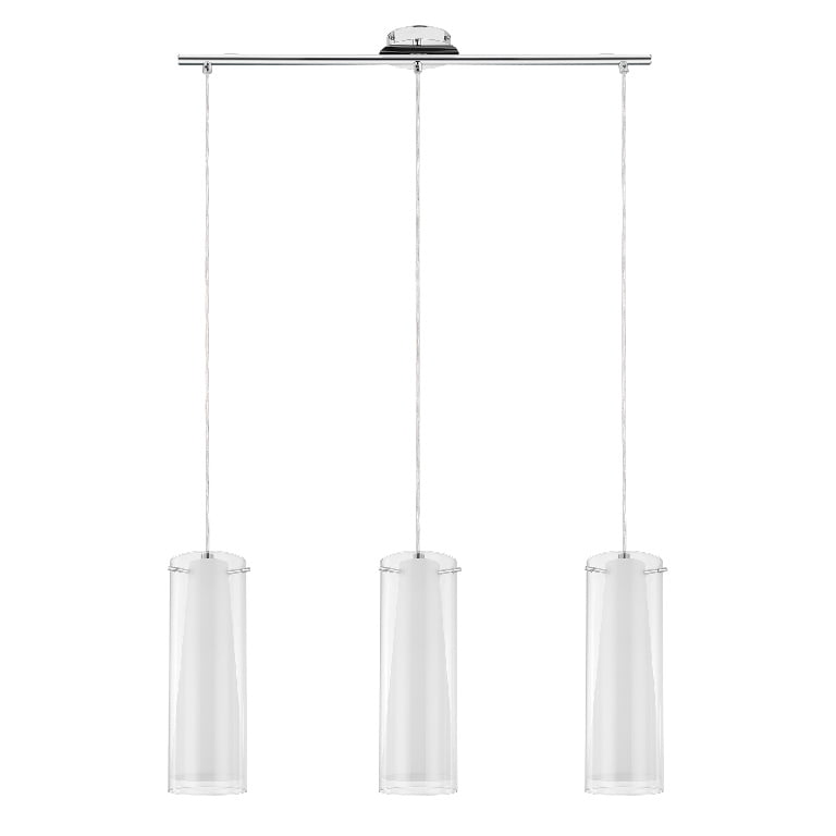 Pendul GLS GoodHome Dimonika, alb, 3xE27, efect cromat