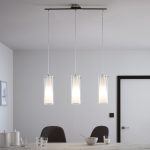 Pendul GLS GoodHome Dimonika, alb, 3xE27, efect cromat