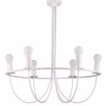 Pendul GLS GoodHome Biham, alb, 6xE27, finisaj mat