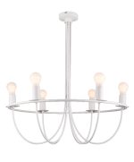 Pendul GLS GoodHome Biham, alb, 6xE27, finisaj mat
