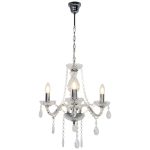 Candelabru lumanare GoodHome Gacruz, transparent, 3xE14, finisaj lucios