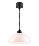 Pendul sfera GoodHome Songor, alb, 1xE27, design modern