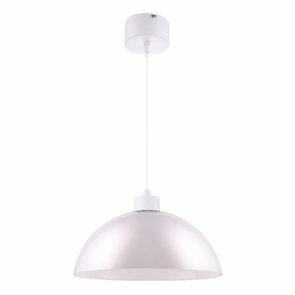 Pendul sfera GoodHome Songor, alb, 1xE27, design modern