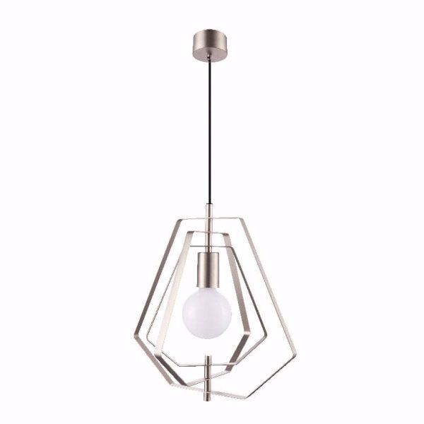 Pendul sfera GoodHome Nedoki, argintiu, 1xE27, cablu reglabil, design modern