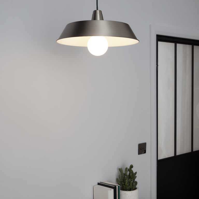 pendul-sfera-gri-1-x-e27-ip20-goodhome-gammuse-2241 Pendul sfera GoodHome Gammuse, gri, cablu reglabil, 1xE27