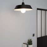 Pendul sfera GoodHome Gammuse, negru, cablu reglabil, 1xE27